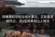 网曝黑料导航在线大事记，正能量真相热议，大V丑闻真相让人瞠目