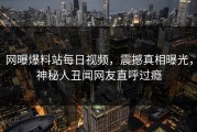 网曝爆料站每日视频，震撼真相曝光，神秘人丑闻网友直呼过瘾