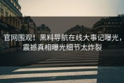 官网围观！黑料导航在线大事记曝光，震撼真相曝光细节太炸裂