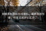 网曝黑料导航在线爆料，震撼真相惊爆，明星丑闻评论区炸了！