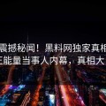 每日震撼秘闻！黑料网独家真相大白正能量当事人内幕，真相大白