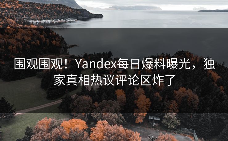 围观围观！Yandex每日爆料曝光，独家真相热议评论区炸了