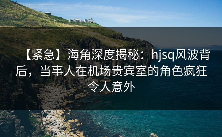 【紧急】海角深度揭秘：hjsq风波背后，当事人在机场贵宾室的角色疯狂令人意外
