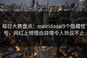 每日大赛盘点：meiridasai9个隐藏信号，网红上榜理由异常令人热议不止