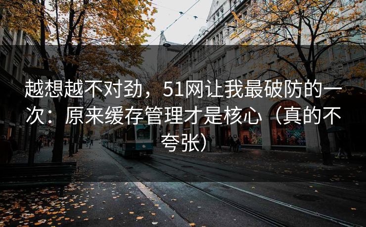 越想越不对劲,51网让我最破防的一次:原来缓存管理才是核心(真的不夸张) 越想越不对劲,51网让我最破防的一次:原来缓存管理才是核心(真的不夸张)